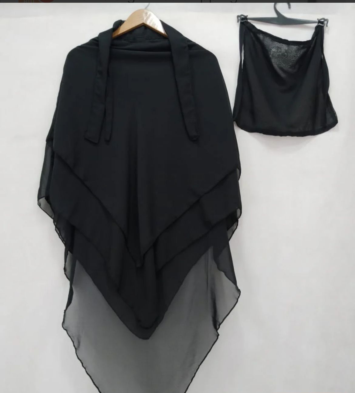 Three Layer Khimar with Niqab Ready to Wear