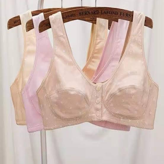 Front Open Bra with Buttons
