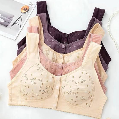 Front Open Bra with Buttons