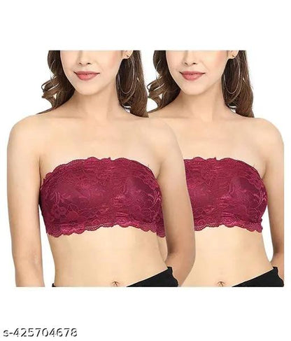 Strap less (strip also give comfortable Padded Bra For Girls woman Buy1 Get1 Free