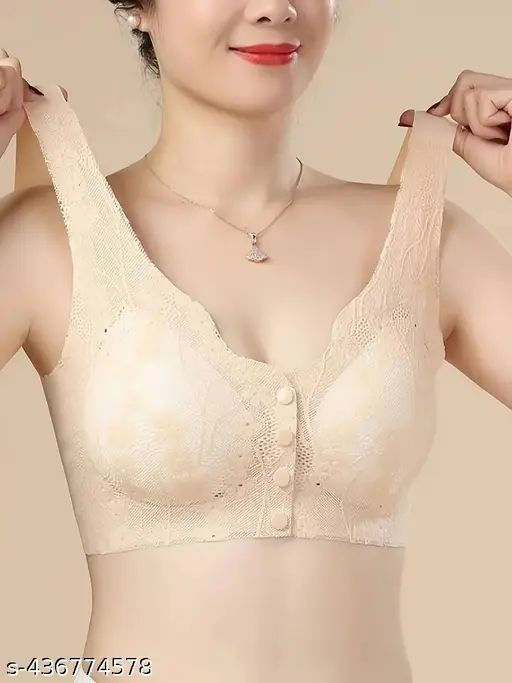 Front Open Button-Down Padded Bra for Ultimate Comfort and Support