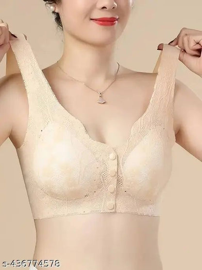 Front Open Button-Down Padded Bra for Ultimate Comfort and Support