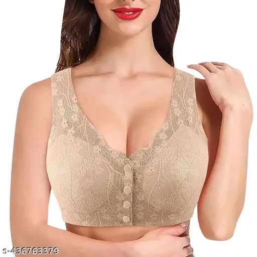 Front Open Button-Down Padded Bra for Ultimate Comfort and Support